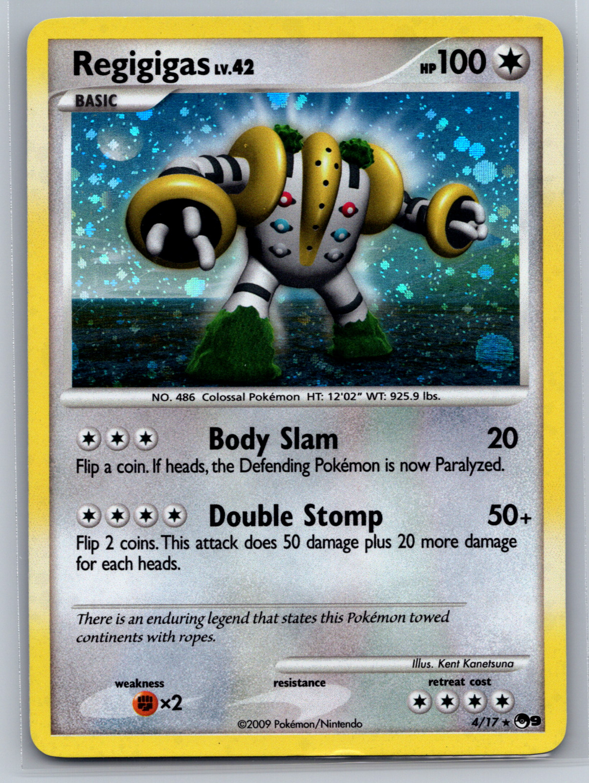 POKEMON Card Regigigas POP Series 9 Holo 4/17 Rare Near Mint