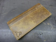 Checkbook Cover / Wallet, Tan Leather, Made by cavelio
