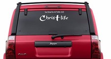 Christ Life - Christian Jesus Cross Sticker Decal Vinyl Family 11"x4"