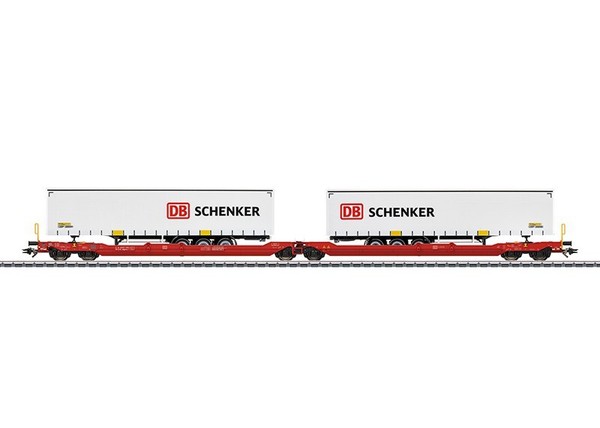 MäRklin H0 47470 Doppel-Taschenwagen Sdggmrss 738,Neu-Ovp-image