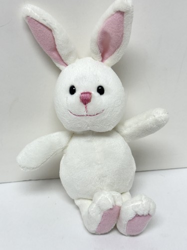 Vintage Gund Bunny Beans White Rabbit Plush 7” Stuffed Animal Pink Ears 020968 - Picture 8 of 8