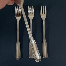 Stainless By Salem 1776 Pattern Cocktail Seafood Forks Set of 4 Beaded Flatware