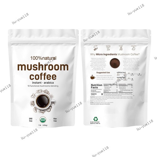 NEW Organic Instant 10 in-1 Mushroom Coffee Powder, non genetically modified USA - Picture 15 of 15