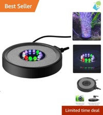 Submersible Fish Tank Bubbler with Color Changing LEDs - Modern Stone Design