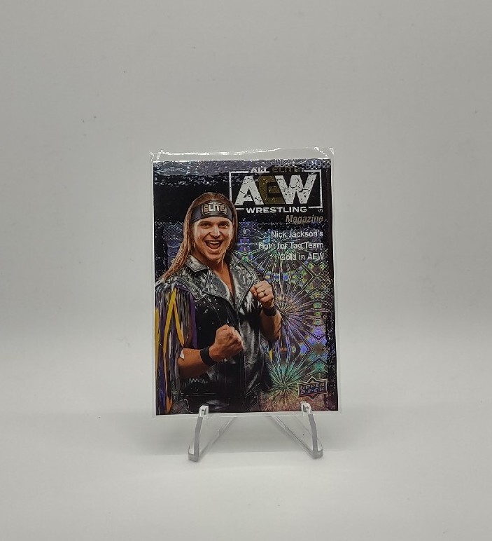 2021 Upper Deck AEW - Nick Jackson AEW Magazine Silver Pyro Parallel Insert #96 