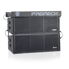 Proreck Dual 8'' Full Range 8000W P.M.P.O Powered Line Array Speaker set