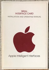 APPLE SERIAL INTERFACE CARD INSTALL OPERATING MANUAL 1979 PB VG