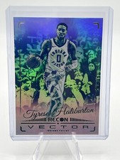 2023-2024 Recon Tyrese Haliburton Silver Holo Vector #2 Indiana Pacers. 