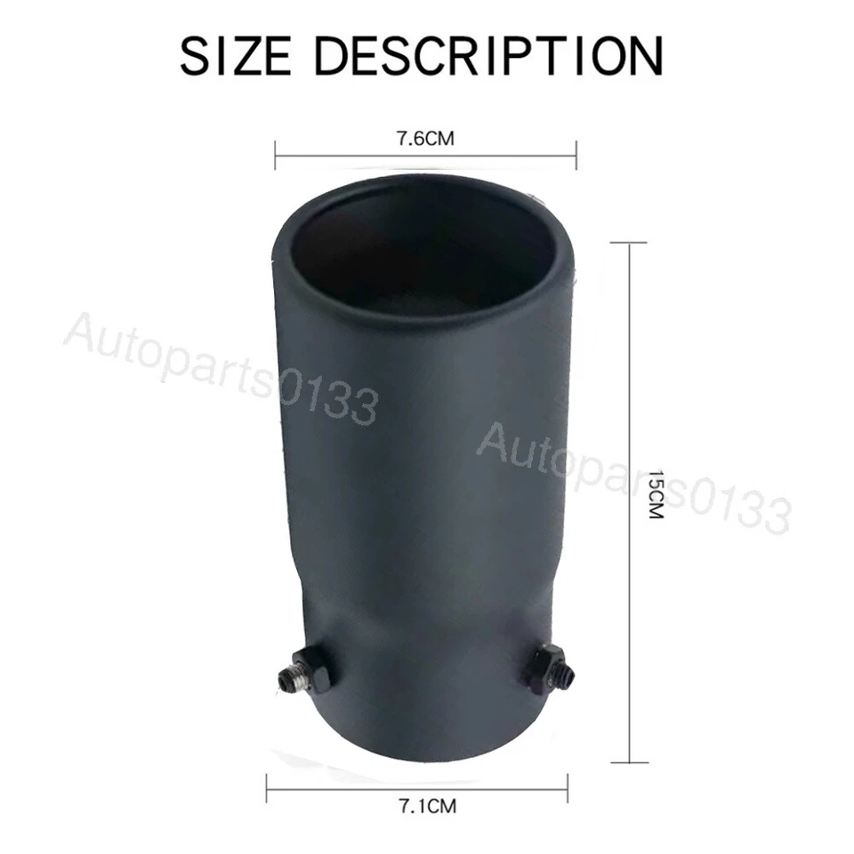 2x Stainless Steel Chrome Rear Exhaust Pipe Tail Muffler Tip For Volvo V40 Foto 3 de 4