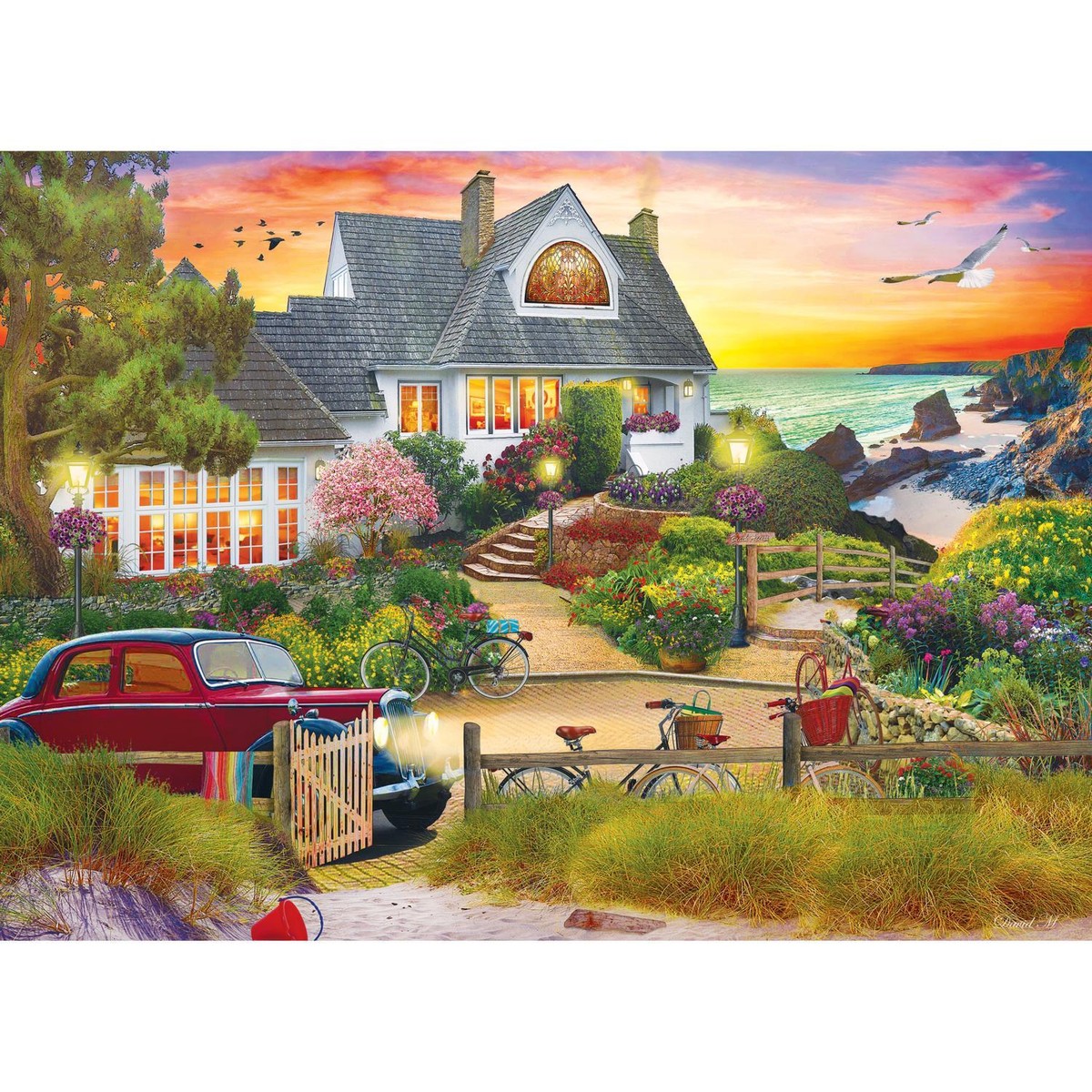 RoseArt My Happy Place - Seaside Hill 1000 Piece Jigsaw Puzzle By