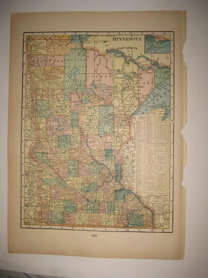 The first printed map of Saint Paul Minnesota - Rare & Antique Maps