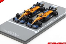 Spark Mclaren F1 Set 2x Coffret Mcl35l Team Mclaren N 3 Winner Italy Gp 2021 Daniel Ricciardo With Pit Board + N 4 2nd Italy Gp 2021 Lando Norris With Pit Board 1:43 S7694