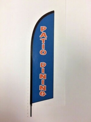 FEATHER FLAG ''PATIO DINING''  7FT SINGLE SIDED FLAG ONLY