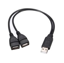 2 In 1 Usb2.0 Extension Cable Female To Double USB Male Data cable Y Split