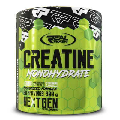 REAL PHARM  CREATINE Monohydrate 300g - 60 Portionen + extra BONUS