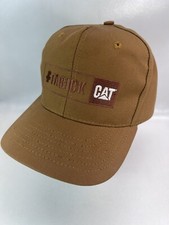 Brown Fabick CAT Caterpillar Adjustable Snapback Hat Made in USA Stanly Headwear