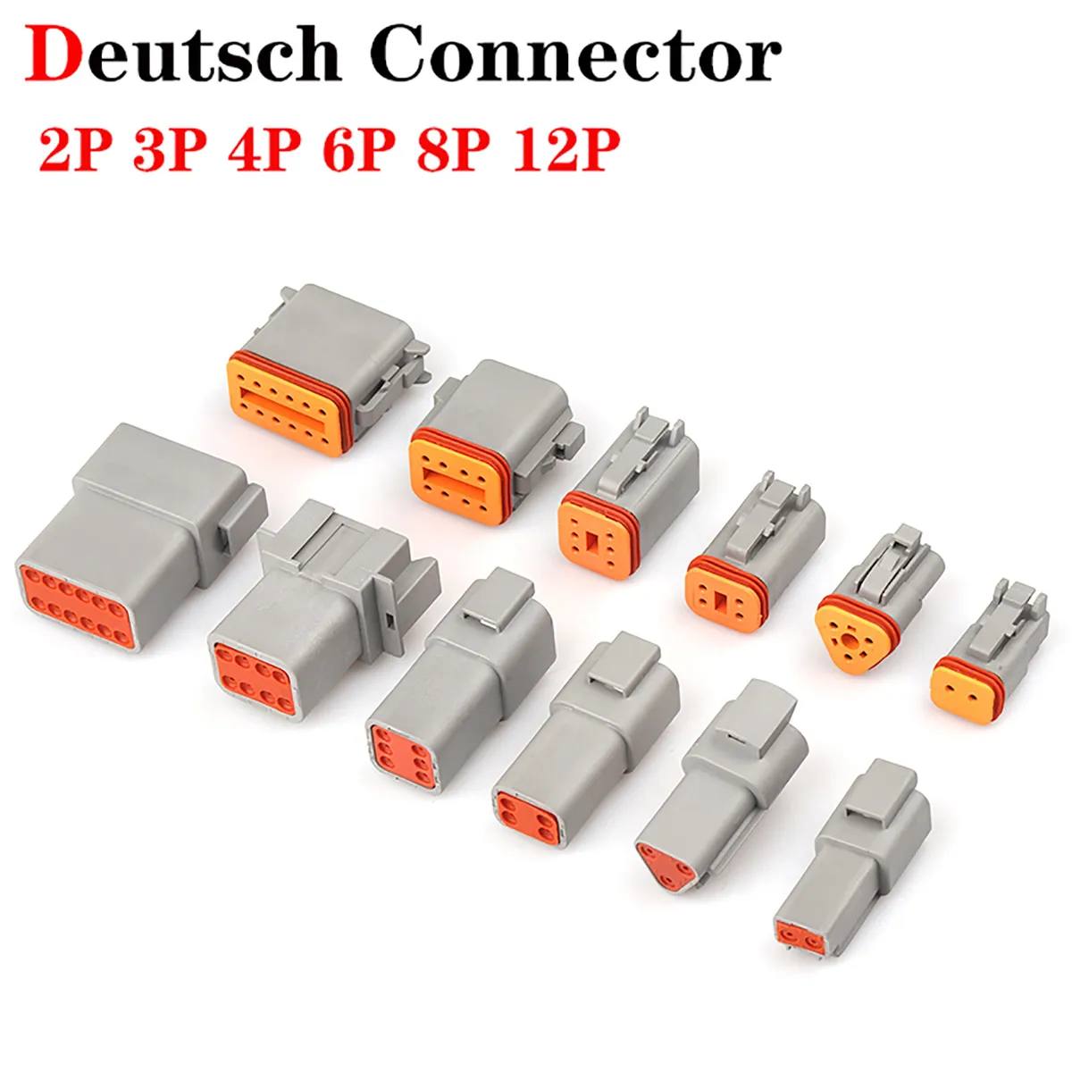 DEUTSCH DT Style 0,5 - 2,00mm² KFZ Stecker Verbinder Connector Wasserdicht