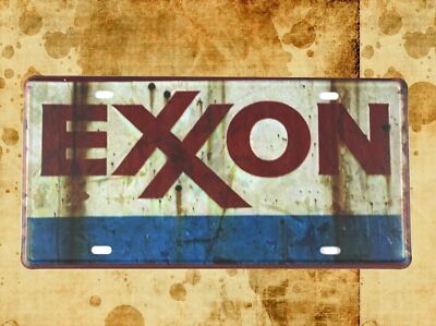 Exxon gas tin sign car plate unframed art prints for sale | eBay