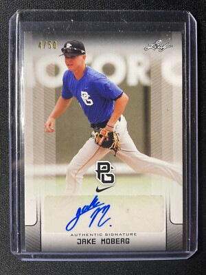 2017 Leaf Perfect Game Jake Moberg Autograph Black #4/50!!!