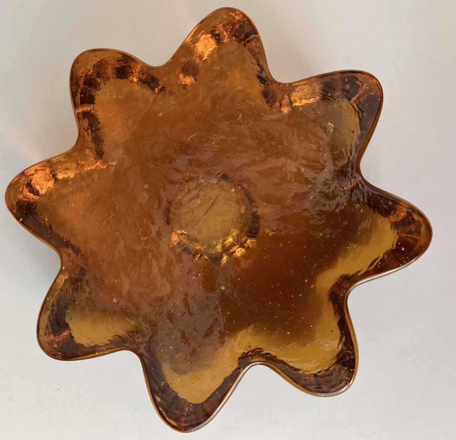 Vintage Blenko Amber Art Glass Flower Shaped Taper Candle Holder Glass Decor eBay