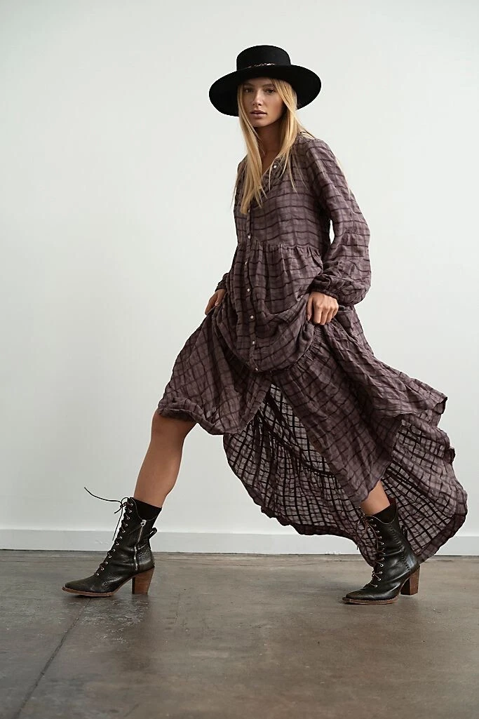 Button front 2024 maxi dress