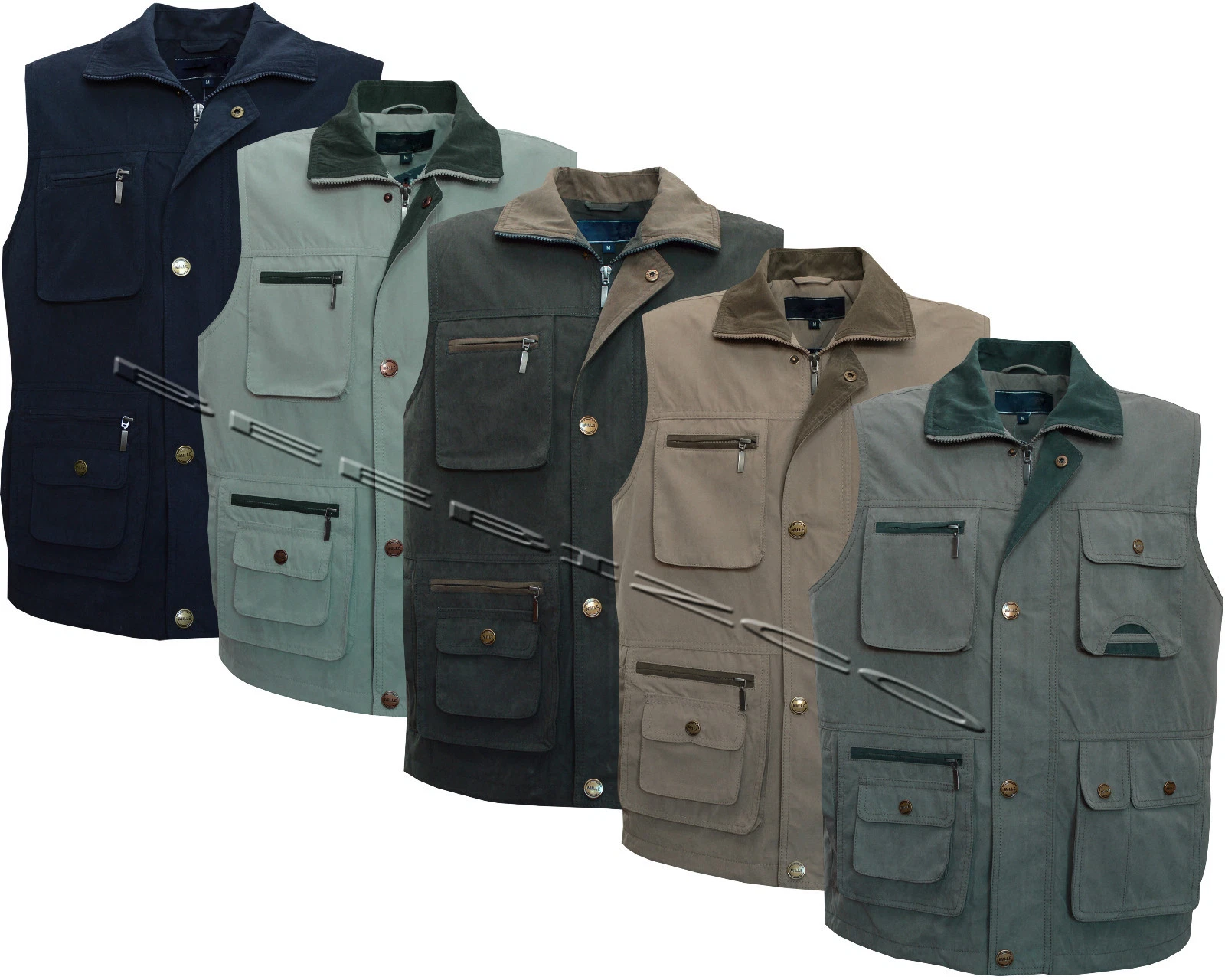 Mens 10 Pocket Lined Gilet Bodywarmer Body Coat Country Hunting Shooting Fishing