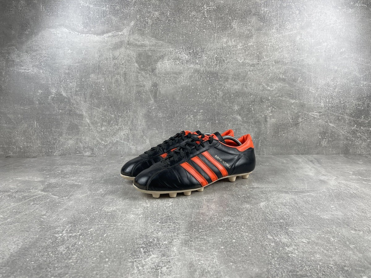 RARE! Vintage Adidas Argentina 80s Black/Orange Leather