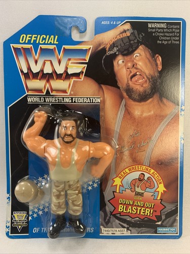 WWF HASBRO Luke of the Bushwackers 1993 MOC Blue  ...