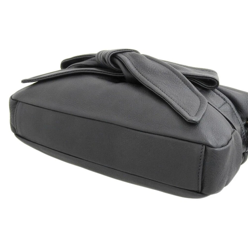 Bolso clutch Vivienne Westwood Ribbon para mujer negro dorado orbe 2003 usado NM6909EK Foto 3 de 4