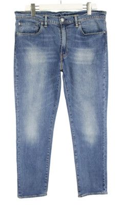 LEVI'S 511 Jeans Herren W36/L32 Slim Fit Whiskers Ausgebleichtes Denim Blau