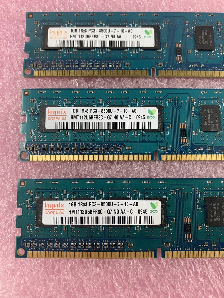 Lot( 6 ) 1GB Hynix HMT112U6BFR8C-G7 1Rx8 PC3-8500U DDR3 non-ECC Desktop RAM - Image 3 of 4
