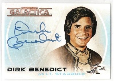 THE COMPLETE BATTLESTAR GALACTICA 2004 A2 DIRK BENEDICT AS LT STARBUCK AUTOGRAPH