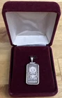 5 Gram Fine Silver Bar .999 PANDAGRAM Pendant Sterling Bezel Singapore