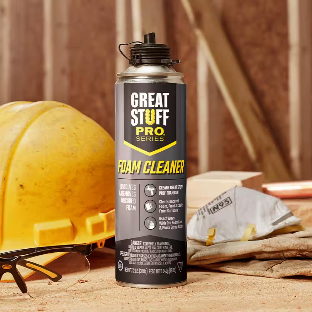 Great Stuff 12oz Spray Foam Sealant Cleaner Removes Uncured Insulation Residue