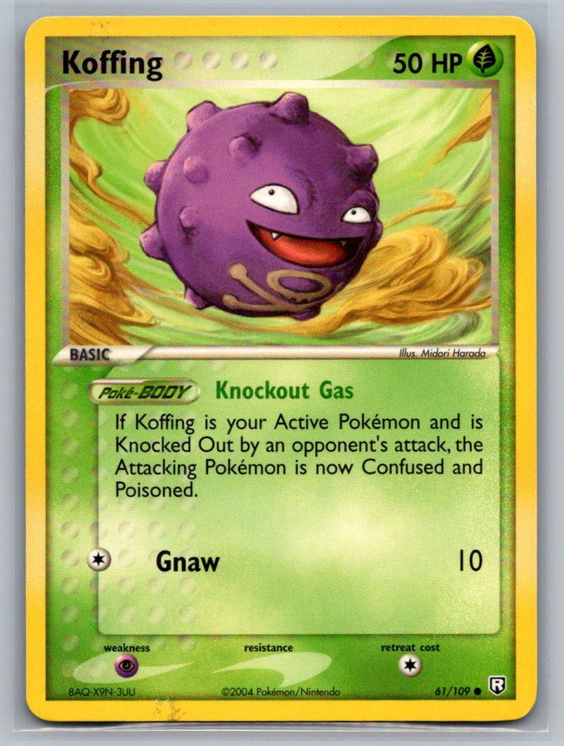 Koffing 61/109 Common Team Rocket Returns Pokemon Lightly Played