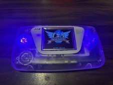 Sega game gear custom modded purple LEDs IPS ...