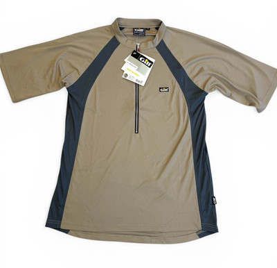 NWT Gill Marine Mens Short Sleeve Fishing Shirt Small Zipper Back Pocket Outdoor