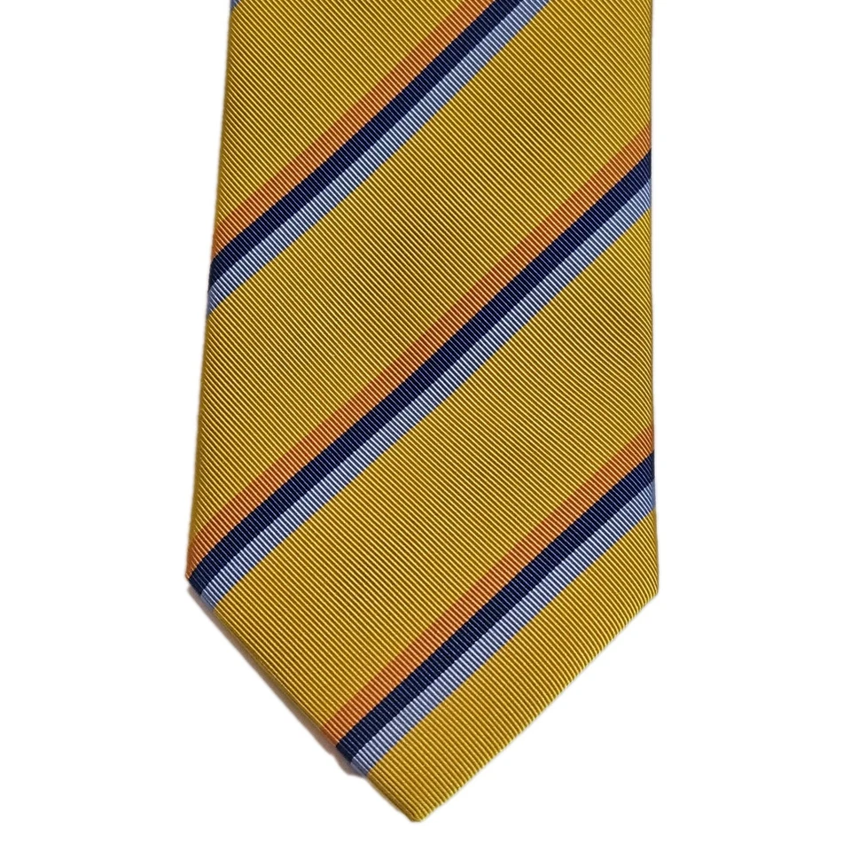 NUEVO CON ETIQUETAS CORBATA CUELLO SEDA BEN SILVER CHARLESTON REPP RAYAS HECHA EN INGLATERRA 58,5 X 3 Foto 2 de 4