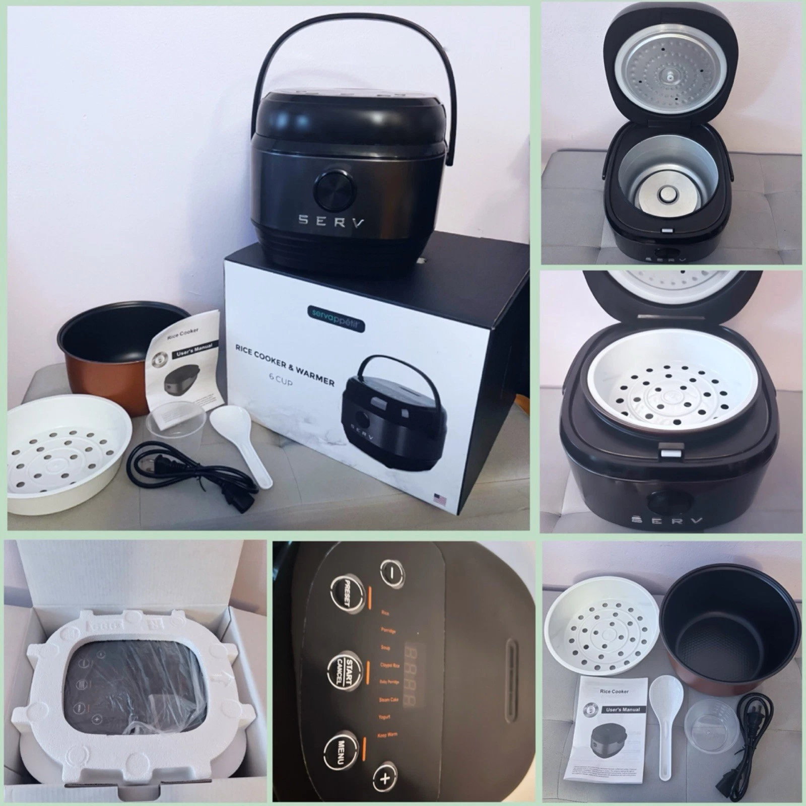 Servappetit Digital Rice Cooker and Warmer 6 Cups Serv New in Box
Opens in a new window or tab