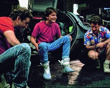 MICHAEL J FOX 8x10 PHOTO 2 BEHIND THE SCENES - BACK TO THE FUTURE WM