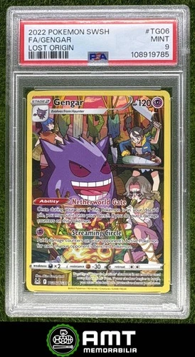 Gengar PSA 9 2022 Pokemon Sword & Shield Lost Origin Trainer Gallery #TG06/TG30