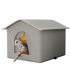 Waterproof Winter Warm Cat House Outdoor Feral Cat Houses Enclosed Pet Tent Cold