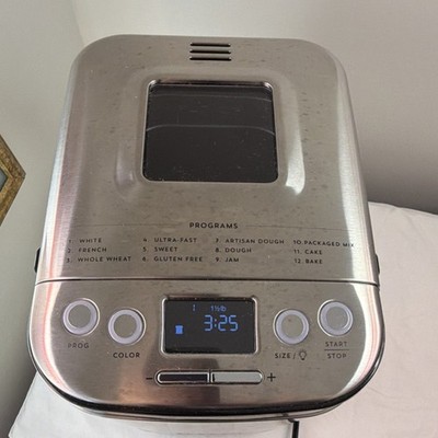 Cuisinart Compact Bread Maker CBK-110 Stainless Steel 12 Programs Tested Works