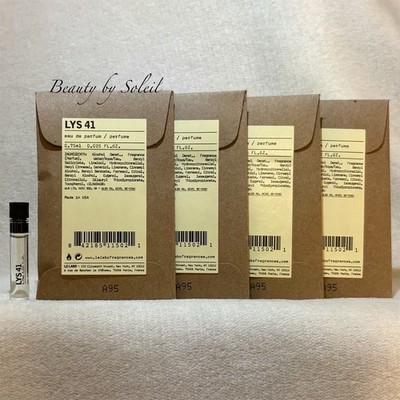 4x Le Labo Lys 41 Eau de Parfum EDP Sample Vials .025oz, .75mL New in Pouch