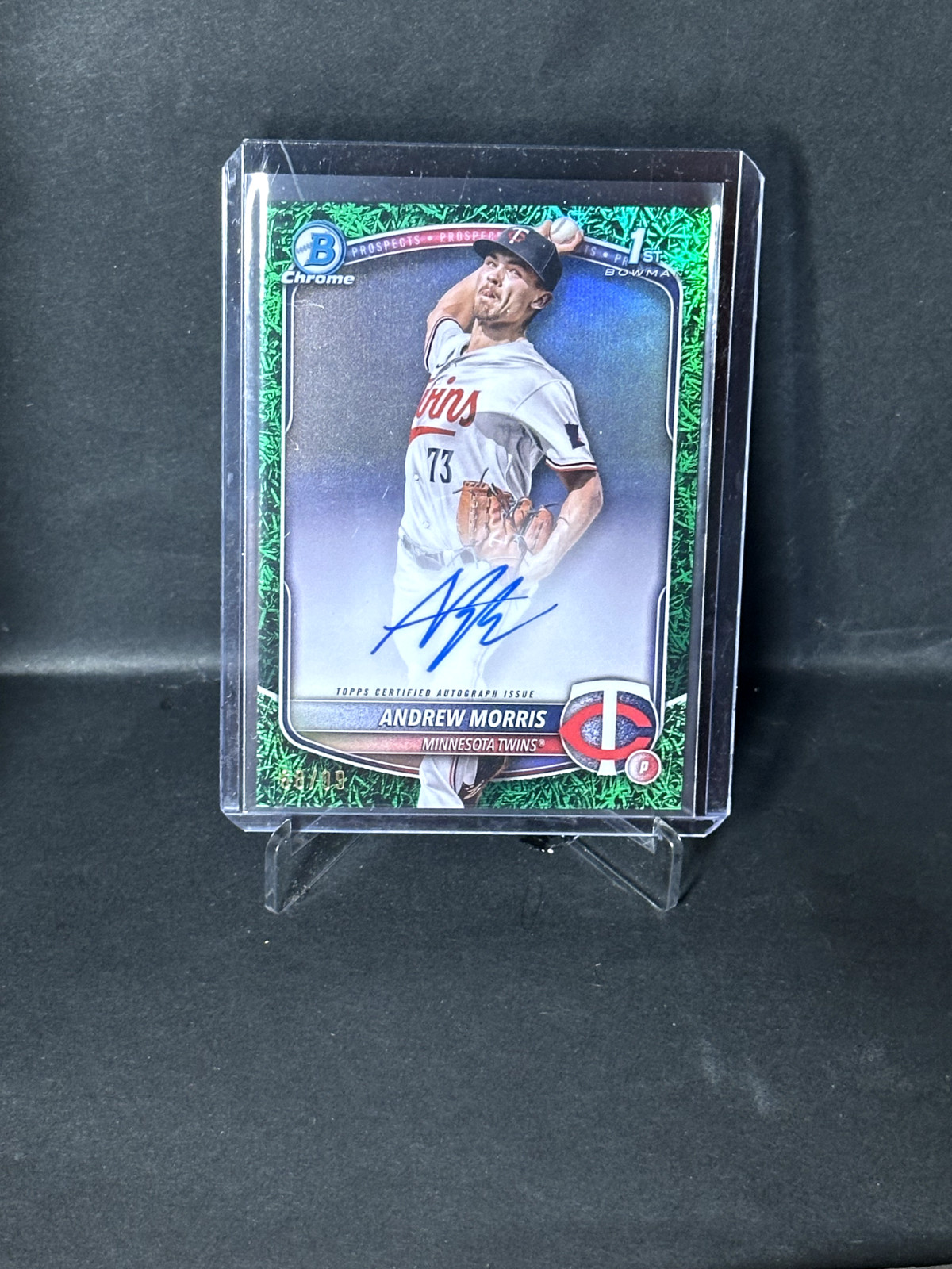 2025 Bowman - Chrome Prospect Auto Andrew Morris #CPA-AMO Green Grass 68/99