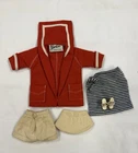 Vintage Barbie #963 Resort Set Red Sailor Jacket Top Shorts Shoes & Visor