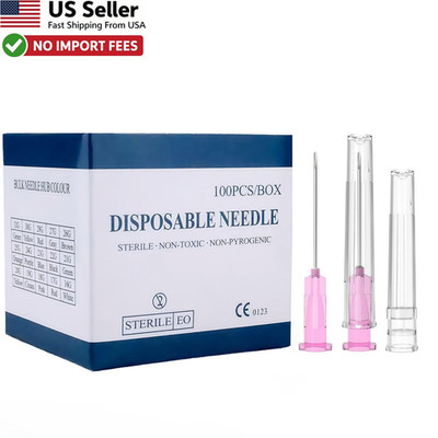 18 Gauge 1.5 Inch Disposable Needle Individual Package Box of 100 FROM USA