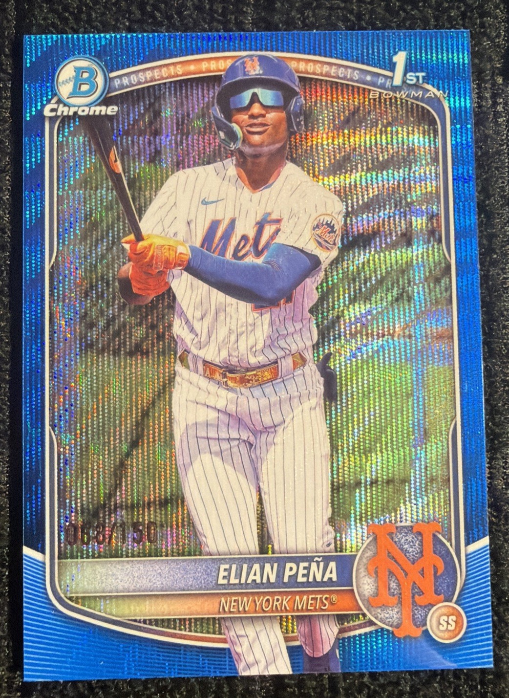 2025 Bowman Chrome Elian Pena Bowman 1st Blue Wave/150