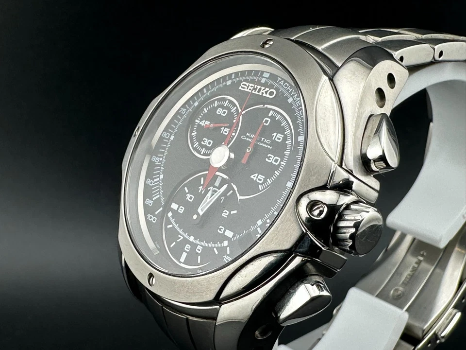 Мужской хронограф Seiko Arctura кинетический титановый черный циферблат дата 41,5 мм 7L22-0AK0 - Изображение 3 из 4