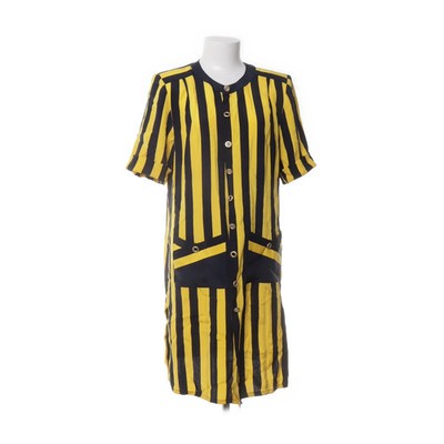Renzo, Kleid, Größe: 40, Gelb/Blau, Seide, Streifen, Damen #hVN